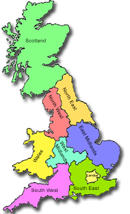 GB map UK